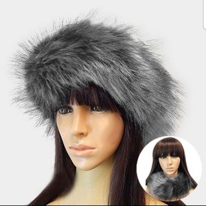 Faux fur headband/neck warmer